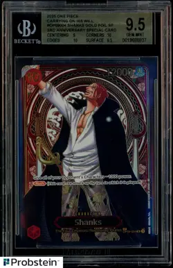 2025 One Piece Carrying on His Will #OP09004 Shanks 3rd Anniv BGS 9.5 GEM MINT - Image 1