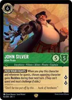 John Silver - Alien Pirate 82/204 NM Reg Disney Lorcana - Image 1