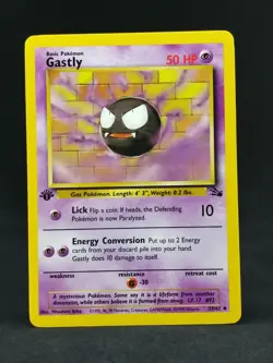Fossil 1st Edition Gastly #33. Lightly Played Uncommon 👻 1999 WotC Pokemon card - Image 1
