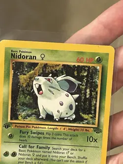 1999 Pokemon TCG Nidoran 1st Edition Jungle 57/64 Vintage Card WOTC MP - Image 4