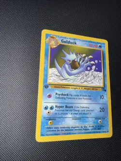 Golduck 35/62 Fossil Regular First Edition Pokemon Card Wotc MP Condition - Image 2