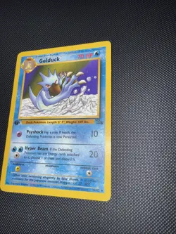 Golduck 35/62 Fossil Regular First Edition Pokemon Card Wotc MP Condition - Image 3