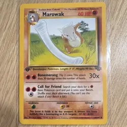 1999 Pokemon Marowak Uncommon Jungle 1st Edition Card 39/64 Vintage WOTC 60 HP - Image 1
