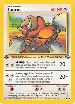 tauron jungle First Edition WOTC Pokemon Card - Lightly Played - Image 1