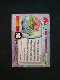 Venusaur #03 NON-HOLO - SERIES 1 - TOPPS Pokemon Card - LP - Image 2