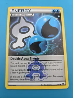 Double Aqua Energy 33/34 Double Crisis Pokemon Card TCG LP - Image 1