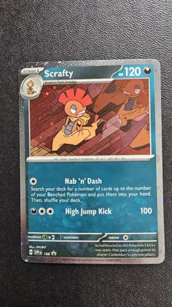 Scrafty SVP188 Journey Together Promo Cosmos Holo NM Pokemon Card - Image 1