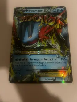 Pokemon M Swampert EX Mega Evolution Promo Holo Card XY87 XY Ultra Rare - Image 1