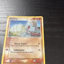 Machop - 53/108 Reverse Holo EX Power Keepers Pokemon Card - STAMPED - Image 2