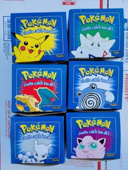 1999 Burger King POKEMON 23k Gold Cards Complete Set Of 6 Blue 1ST SERIES - Image 1