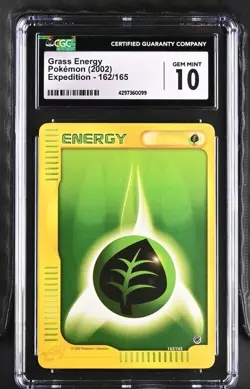 CGC 10 Gem Mint 2002 Expedition 162/165 Grass Energy Vintage Pokemon Card - Image 2