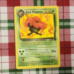 Pokemon TCG Dark Vileplume Team Rocket Rare Card 30/82 - Image 1