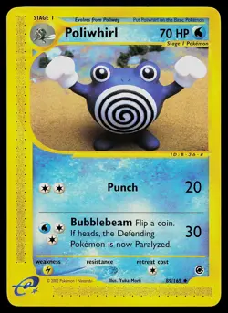 Pokemon Card - Poliwhirl Expedition 89/165 Uncommon - Image 1