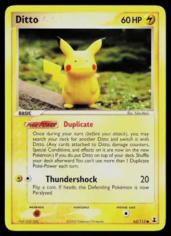 Pokemon Card - Ditto (Pikachu) Delta Species 63/113 Common - Image 1