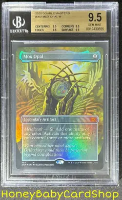 MTG Double Masters 2020 Mox Opal BGS 9.5Q (TRUE QUAD) GEM MINT Population 1 of 1 - Image 1