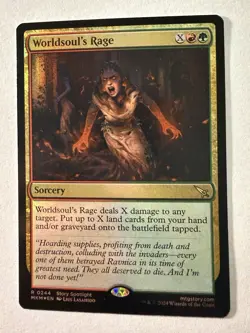 Foil Worldsoul's Rage - Murders at Karlov Manor (MKM) Rare 0244 Near Mint Magic - Image 1