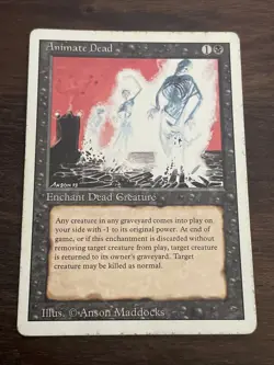MTG, Animate Dead Played Revised Edition Regular - Image 1