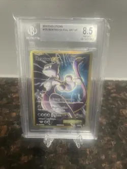 2016 Pokemon XY Evolutions Mewtwo EX 103/108 Full Art BGS 8.5 - Image 1