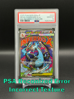 Pokemon MEGA Charizard X MA 223/193 Incorrect Texture Error PSA 10 GEM - Image 1