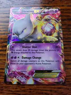MP Mewtwo EX XY107 XY Holo Pokemon Card - Image 1