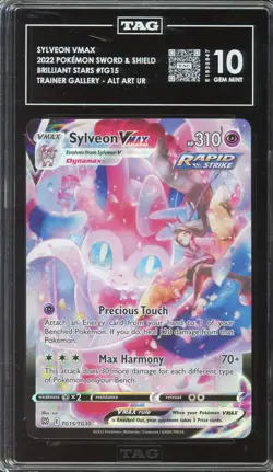 [TAG 10] Sylveon VMAX TG15/TG30 Brilliant Stars Trainer Gallery Rare POKEMON - Image 1