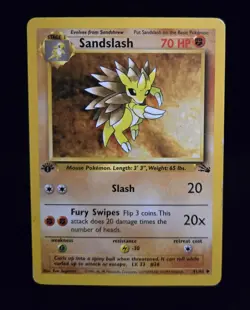 Pokemon TCG - SANDSLASH - 1ST EDITION - 41/62 - FOSSIL (1999) - WOTC - MP/LP - Image 1