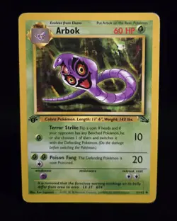 Pokemon TCG - ARBOK - 1ST EDITION - 31/62 - FOSSIL (1999) WOTC - VINTAGE - MP/LP - Image 1