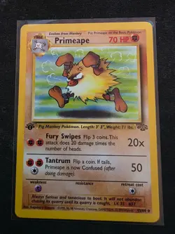 1999 Pokemon WOTC Primeape 43/64 Jungle 1st Edition - Image 1