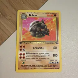 Golem 36/62 Fossil Regular 1st Edition Pokemon WOTC LP - Image 1