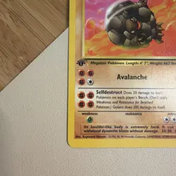 Golem 36/62 Fossil Regular 1st Edition Pokemon WOTC LP - Image 2