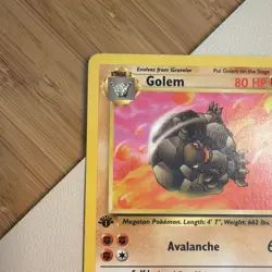 Golem 36/62 Fossil Regular 1st Edition Pokemon WOTC LP - Image 5