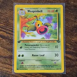 Pokemon TCG Weepinbell Jungle 1st Edition 48/64 WotC NM - Image 1