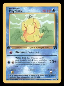Psyduck 65/82 1st Edition Team Rocket 2000 Pokemon WotC - Image 1