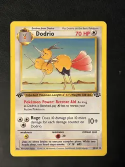 Pokemon TCG - DODRIO - 1ST EDITION - 34/64 - WOTC - JUNGLE (1999) - MP - Image 1