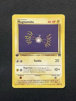 Magnemite 60/82 1st Edition Team Rocket Pokemon TCG WoTC Vintage MP - Image 1