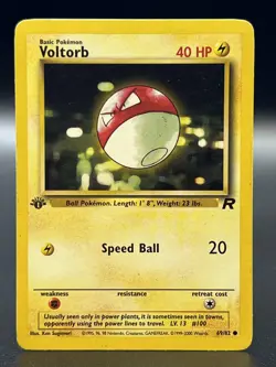 Voltorb 69/82 1st Edition Team Rocket Rare WOTC Vintage Pokemon TCG - HP - Image 1