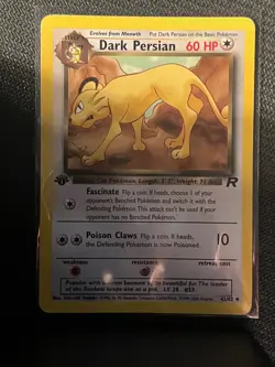 Pokemon WOTC Dark Persian 42/82 Team Rocket Set 1st Edition Uncommon LP/MP - Image 1