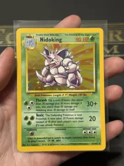 NIDOKING HOLO Rare # 11/102 | BASE SET | Pokemon 1999 TCG Vintage Card LP - Image 4