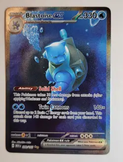 Pokemon TCG Blastoise ex 200/165 SV: Scarlet & Violet 151 SIR NM - Image 2