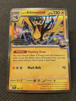 Pokemon Iono's Kilowattrel 182 SVP Black Star Promo Scarlet Violet Holo Stamped - Image 3
