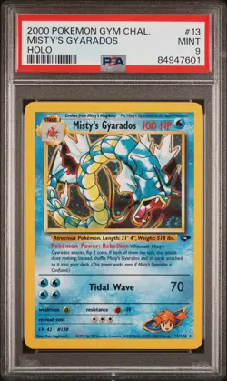 2000 POKEMON GYM CHALLENGE HOLO #13 MISTY'S GYARADOS PSA 9 - Image 1