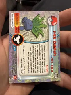 Oddish #43 Regular Pokemon Topps Green Logo TV Animation Edition Nm - Image 2