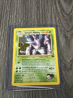 Pokemon Giovanni's Nidoking 7/132 Gym Challenge Holo Swirl - Image 1