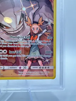 2019 Pokemon S&M Cosmic Eclipse Steelix #247 | Secret Rare | PSA 9 MINT - Image 5