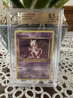 2016 POKEMON XY EVOLUTIONS CRACKED ICE #51 MEWTWO-HOLO BGS 9.5 PSA 10 possible - Image 3
