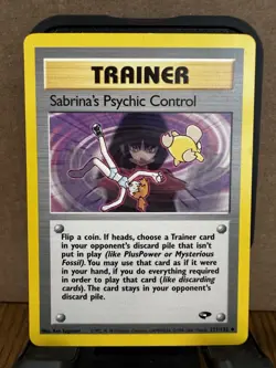 2000 Pokemon Gym Challenge Trainer Sabrina's Psychic Control 121/132 Uncommon - Image 1