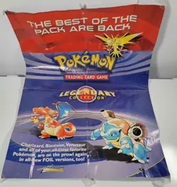 Pokemon Legendary Collection Promo Poster - 2002 - Rare Vintage WoTC - Image 1