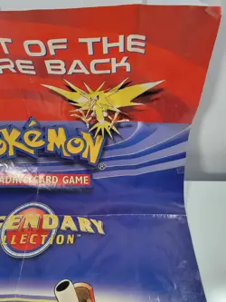 Pokemon Legendary Collection Promo Poster - 2002 - Rare Vintage WoTC - Image 4