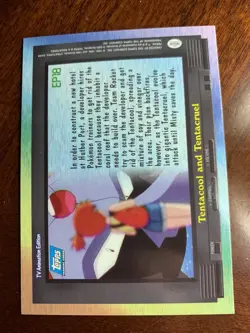 2000 Topps Pokemon TV #EP18 Tentacool and Tentacruel Rainbow Foil - Image 2