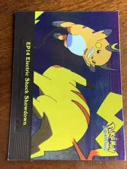 2000 Topps Pokemon TV #EP14 Electric Shock Showdown Silver Foil - Image 1